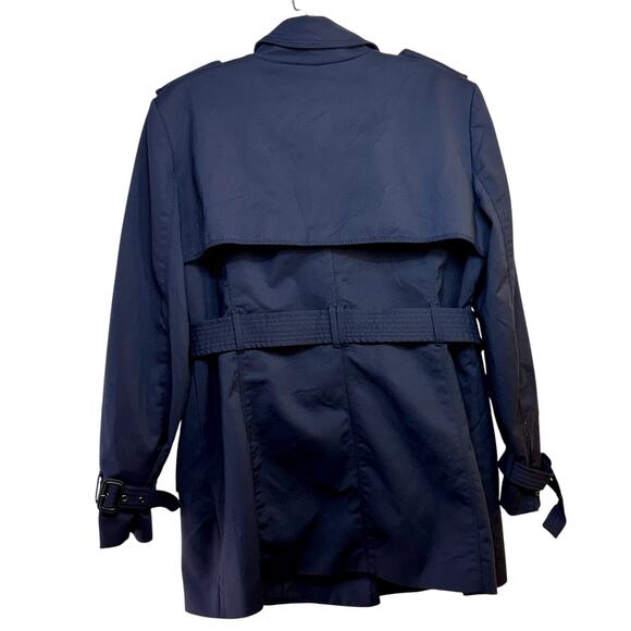 Carolina Belle Montreal Women’s US XL Navy Blue Trench Jacket Belted No Hood - Picture 2 of 4